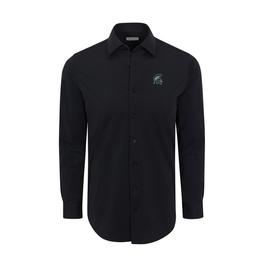 Michigan State Apex Performance Dress Shirt Black