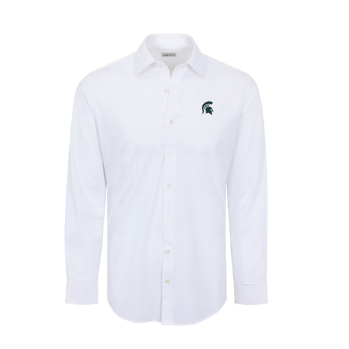 Michigan State Apex Performance Dress Shirt White
