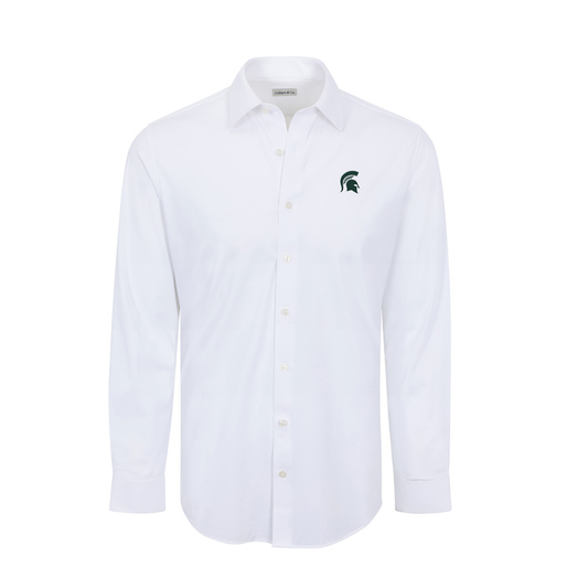 Michigan State Apex Performance Dress Shirt White
