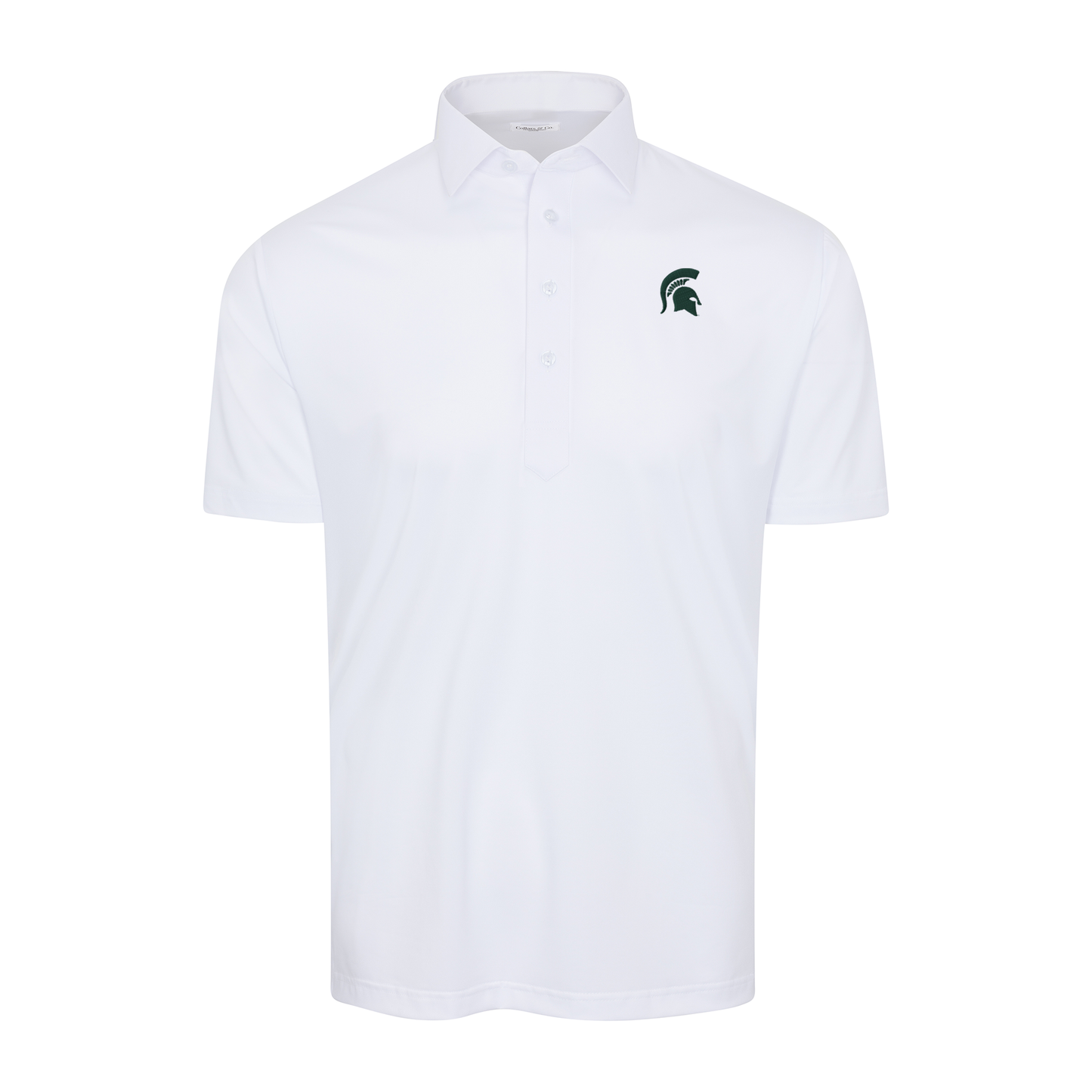 Michigan State Semi-Spread Collar Polo White