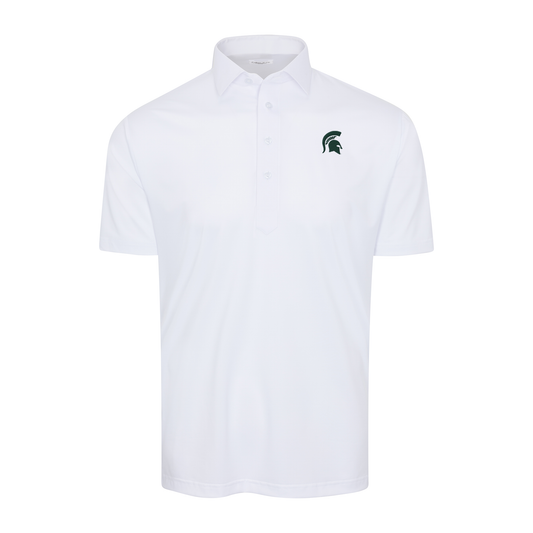 Michigan State Semi-Spread Collar Polo White