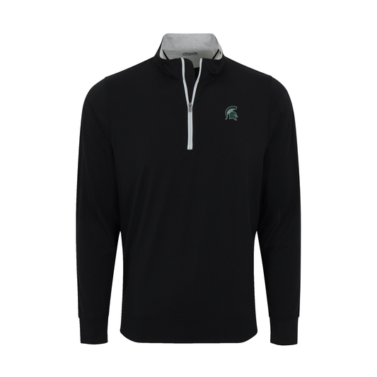 Michigan State DriRelease® Performance Pullover Black with Light Grey Trim