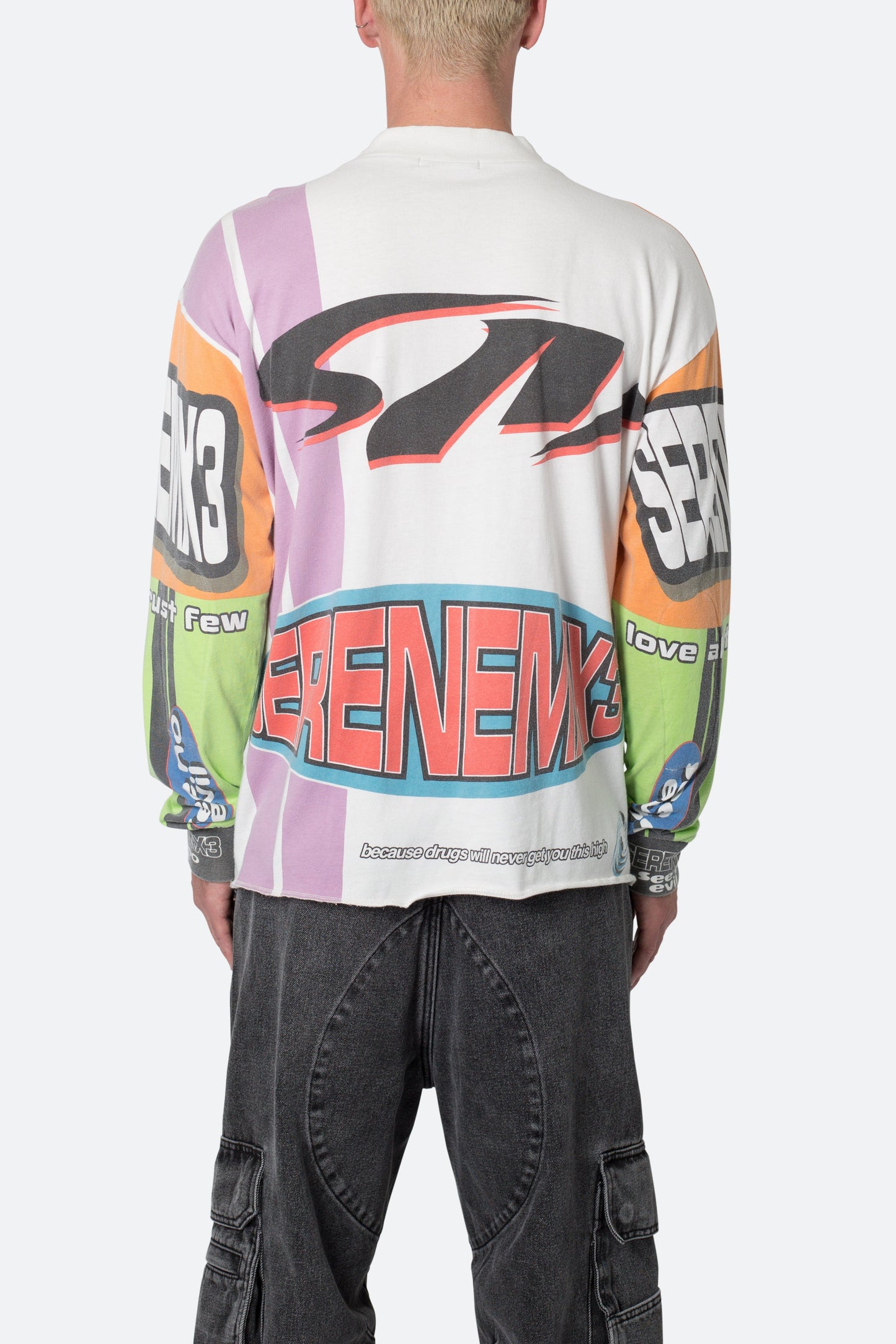 Mock Neck Motocross L/S Tee - Multi
