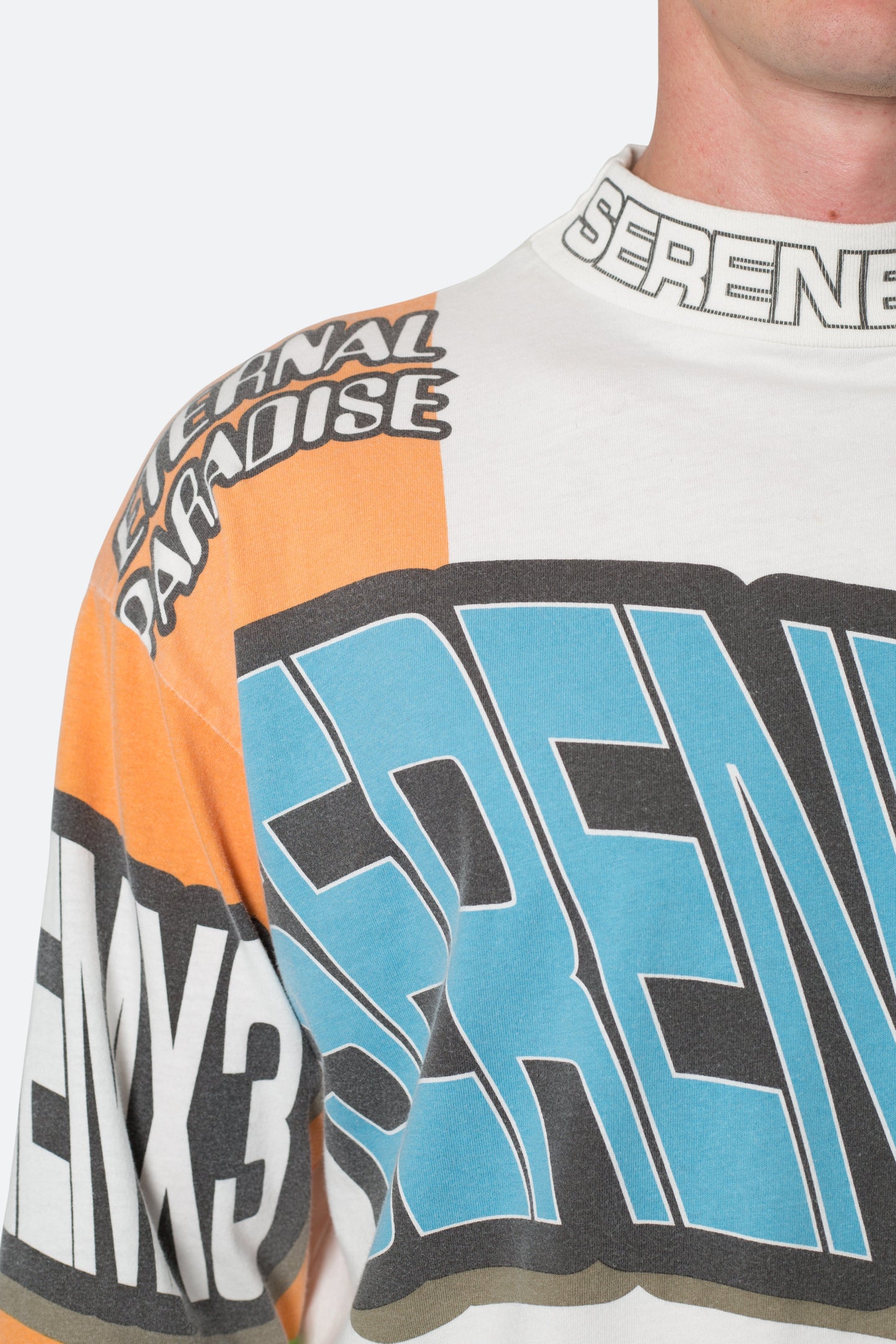 Mock Neck Motocross L/S Tee - Multi