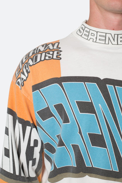 Mock Neck Motocross L/S Tee - Multi