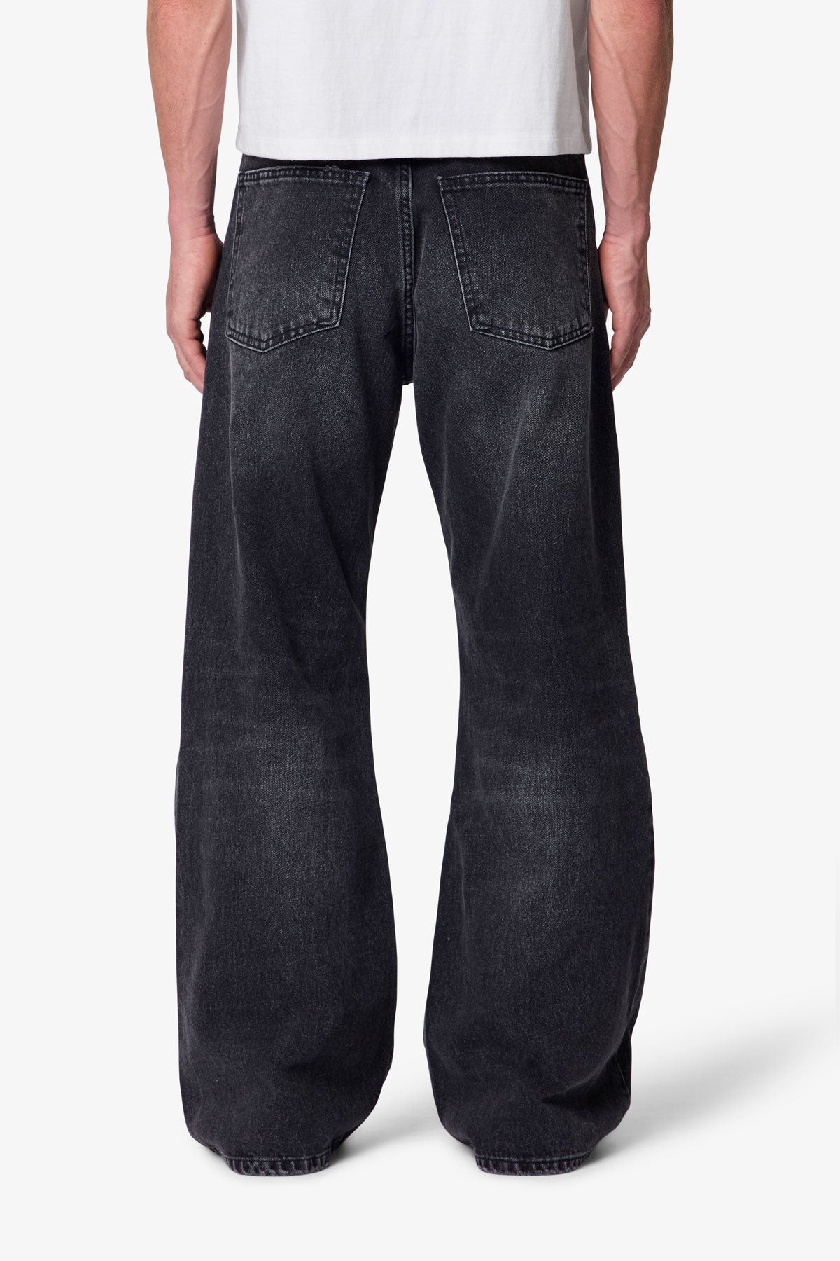 Mule Pocket Kick Flare Denim - Washed Black