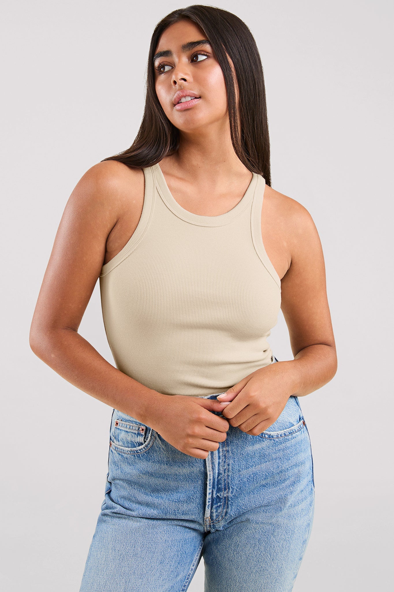 Essential Rib Tank Top | Bone