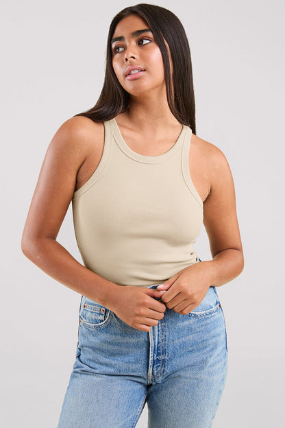 Essential Rib Tank Top | Bone
