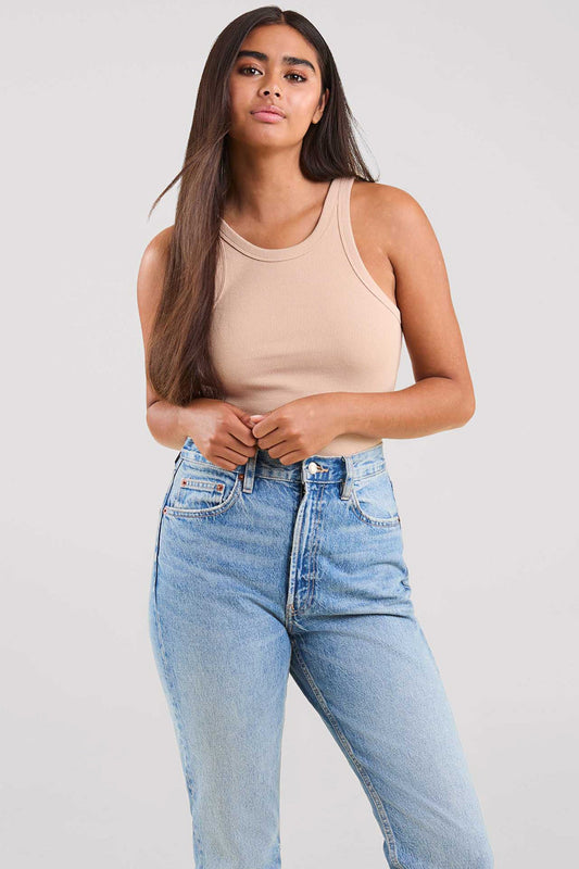 Essential Rib Tank Top | Sand