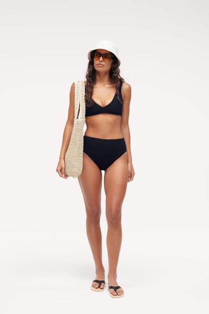 Plunge Bikini Top | Crispy Black