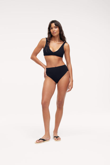 Plunge Bikini Top | Crispy Black