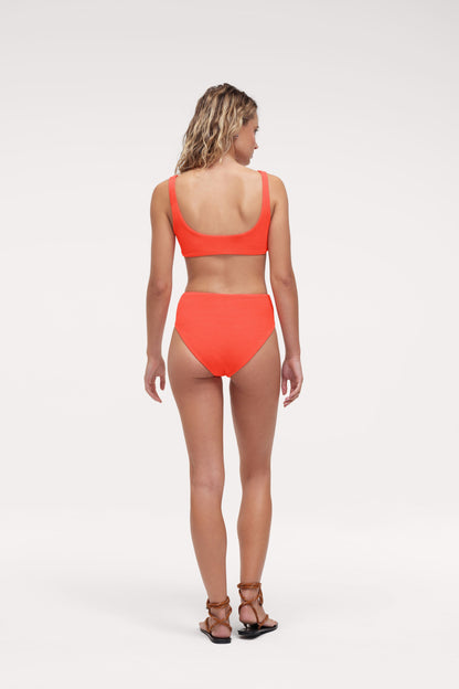 Plunge Bikini Top | Crispy Papaya