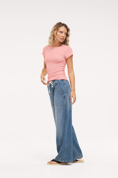 Slinky Rib Tee | Peachette