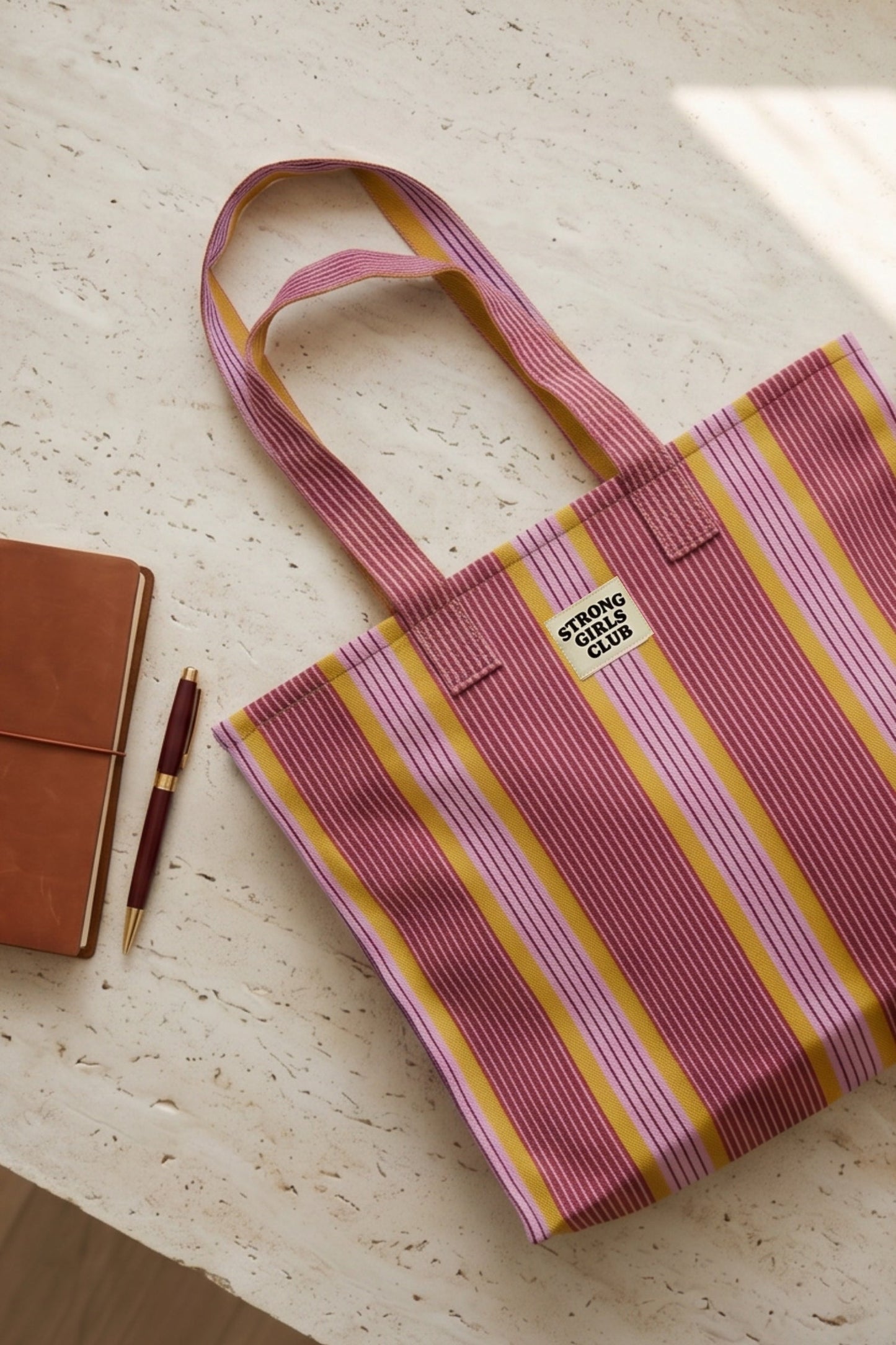Medium Recycled Nylon Tote Bag - Pink