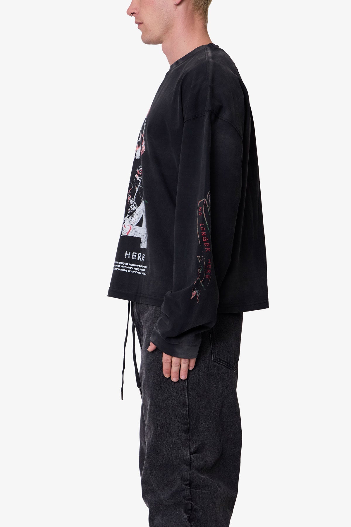 No Longer Here L/S Tee - Black