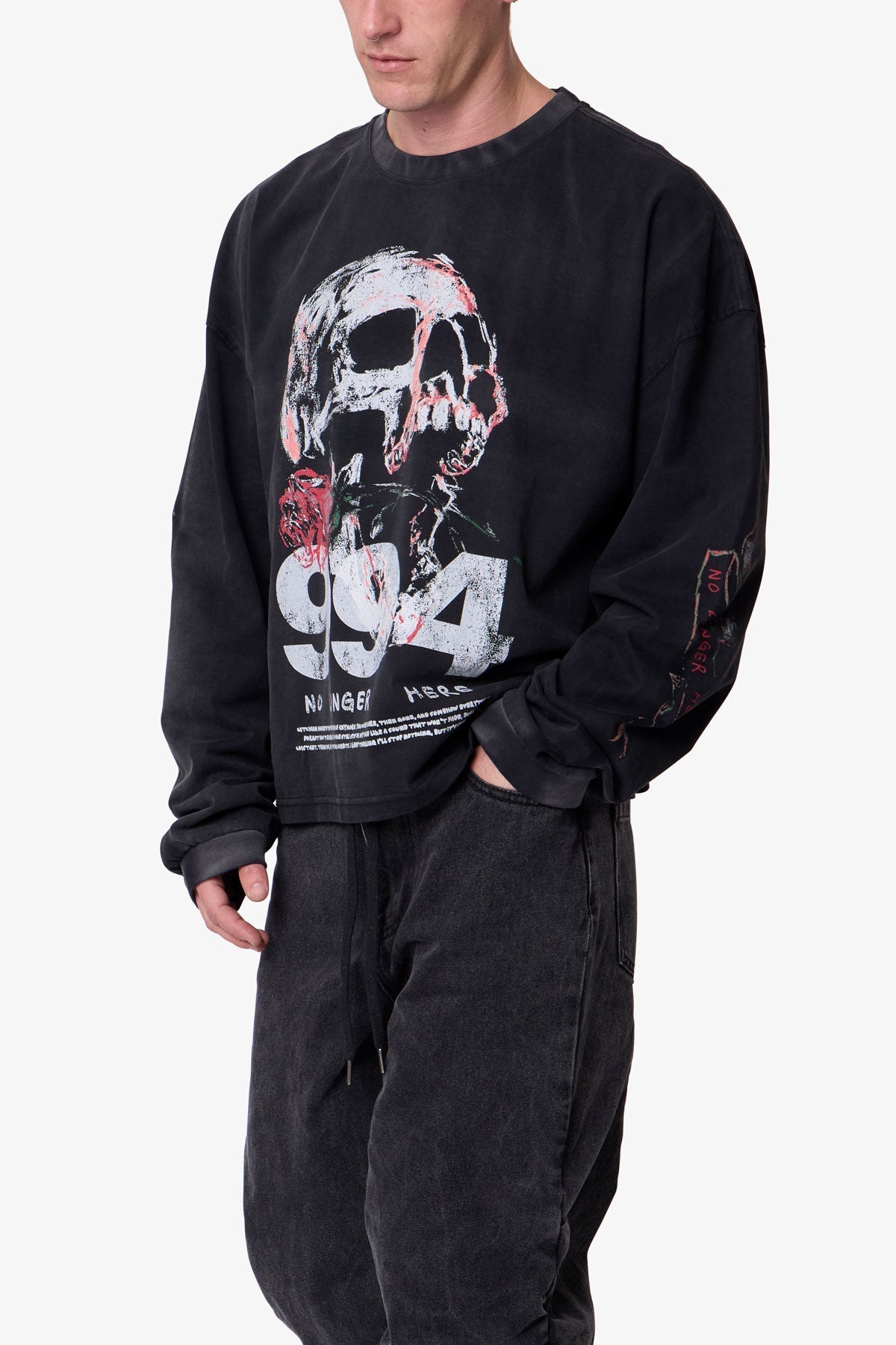 No Longer Here L/S Tee - Black