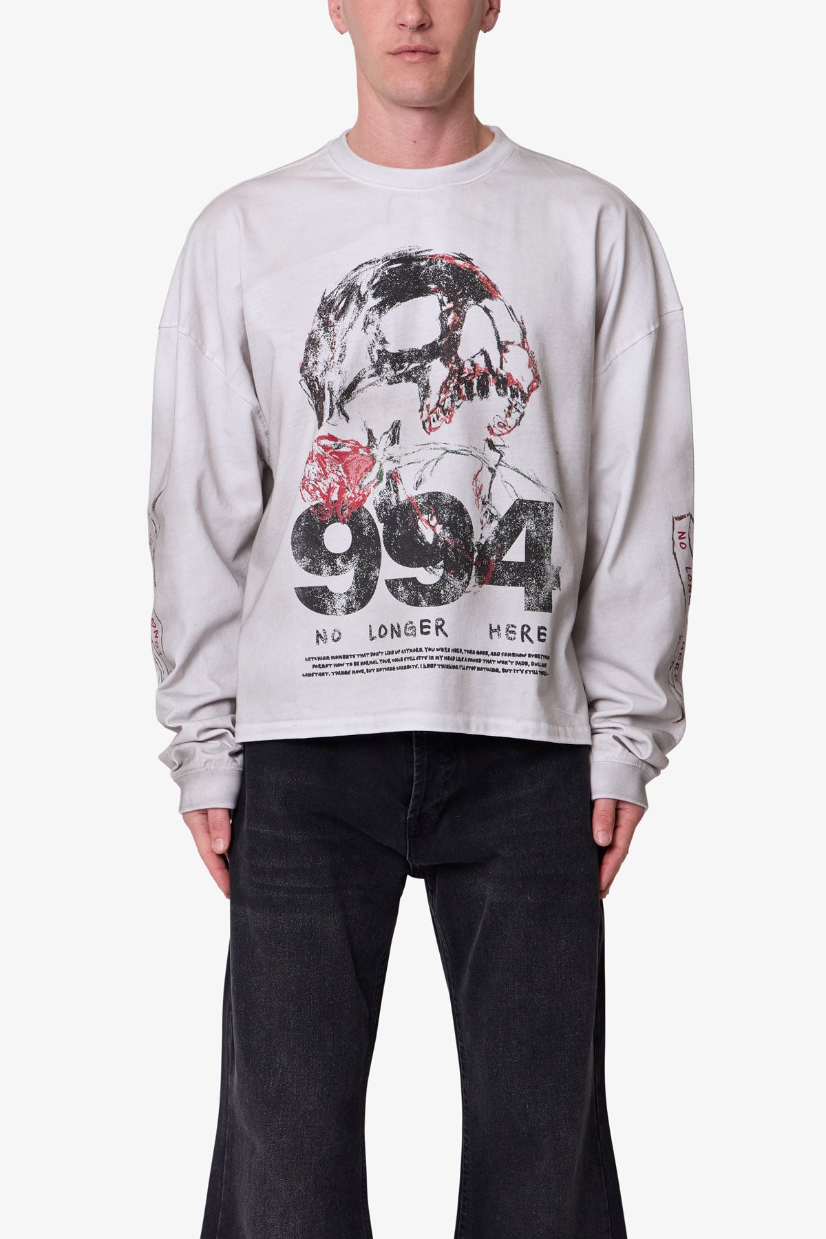 No Longer Here L/S Tee - White
