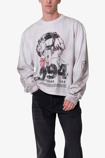 No Longer Here L/S Tee - White