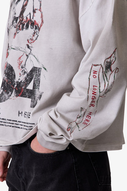 No Longer Here L/S Tee - White