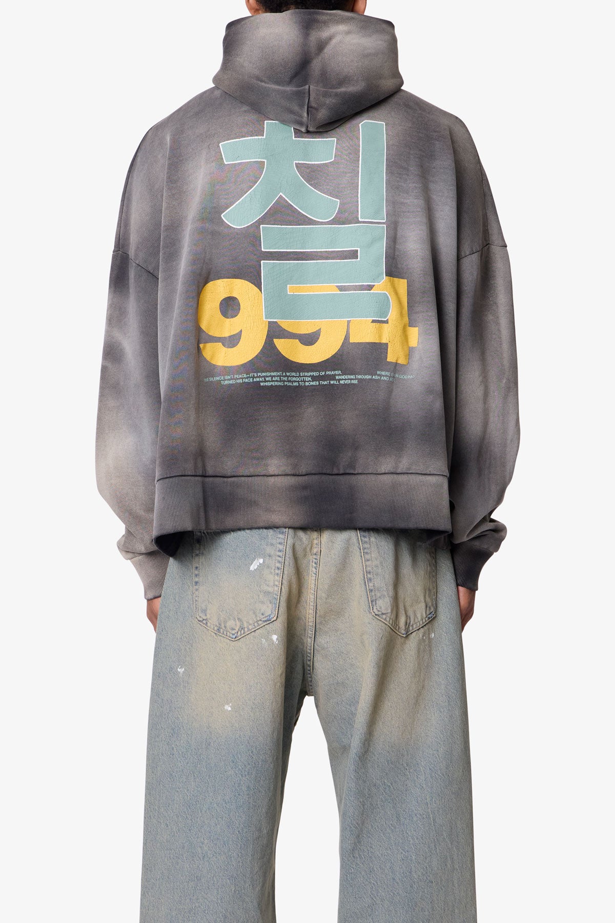 No Room in Hell Printed Hoodie - Washed Black