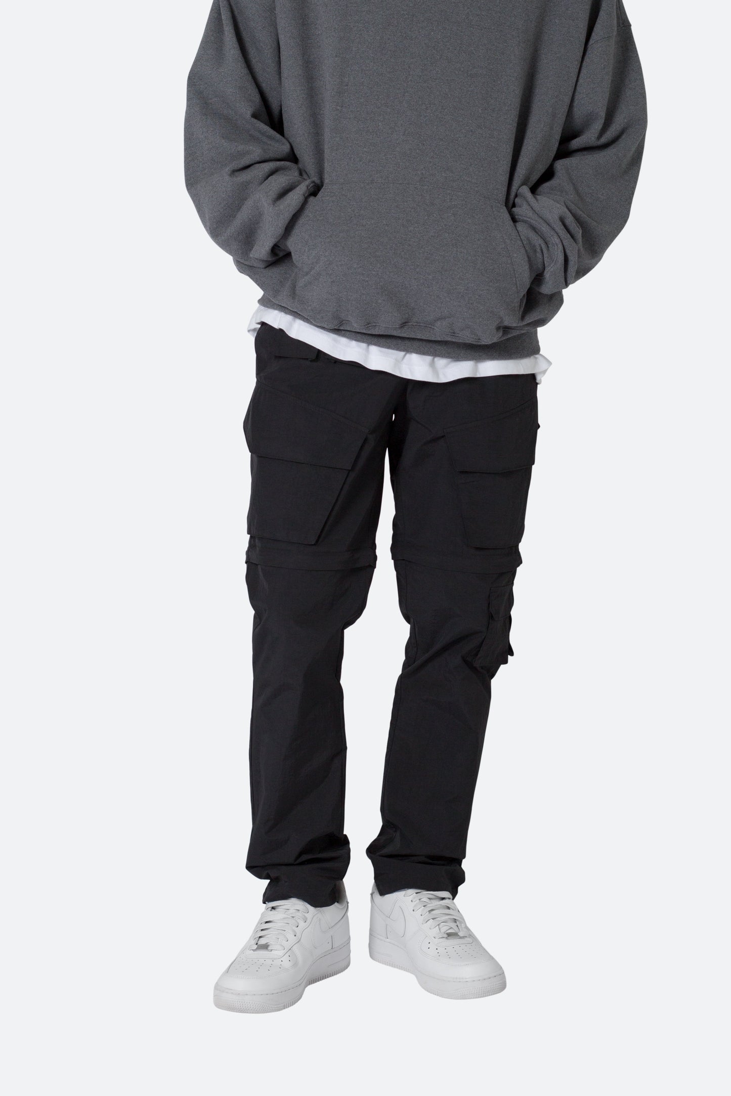 Nylon Cargo Traveler Pants - Black