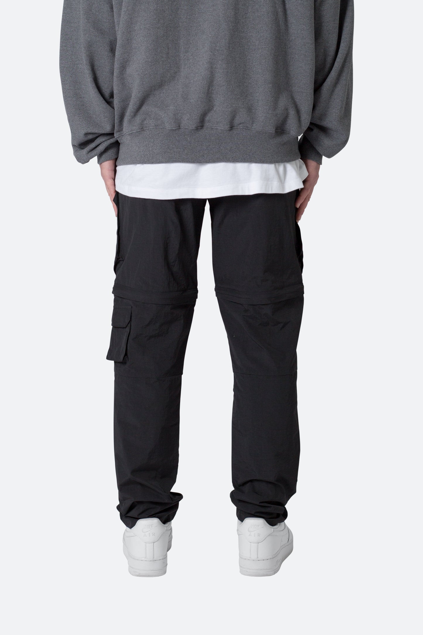 Nylon Cargo Traveler Pants - Black