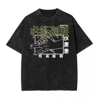 2024Japan Anime Print Oversize Cotton Mens Vintage TShirt (Prat 2)