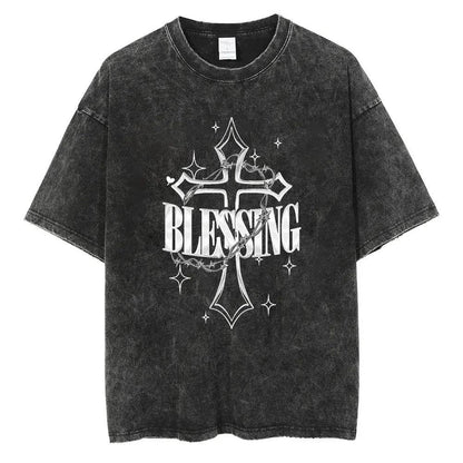 2024Summer Streetwear Print T-shirt Gothic Y2k T-shirts