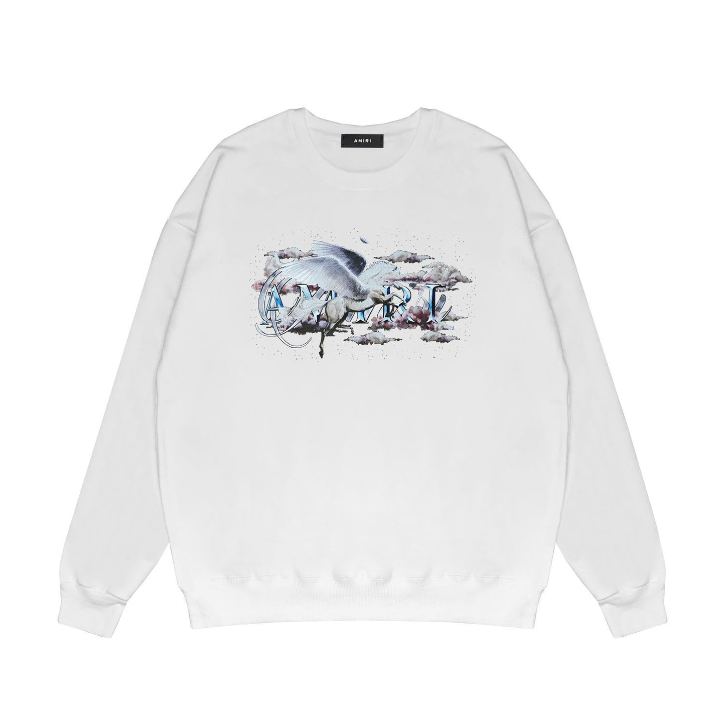 Amiri Long Sleeved Shirt Fashion Brand Crew Sweatshirts round Neck Sweater
