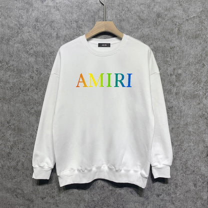 Amiri Long Sleeved Shirt Fashion Brand Crew Sweatshirts round Neck Sweater