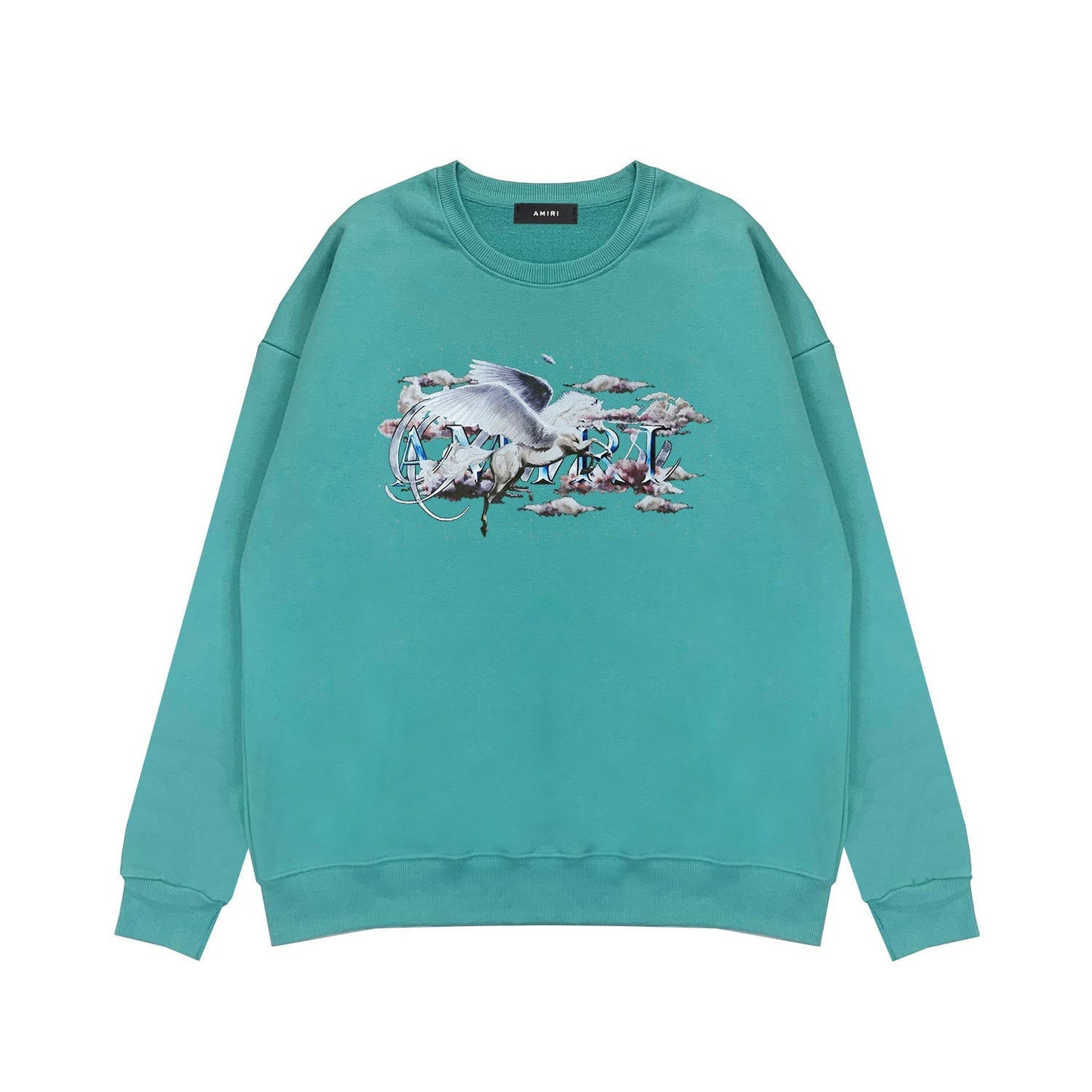 Amiri Long Sleeved Shirt Fashion Brand Crew Sweatshirts round Neck Sweater