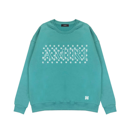 Amiri Long Sleeved Shirt Fashion Brand Crew Sweatshirts round Neck Sweater