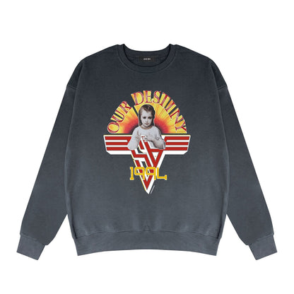 Amiri Long Sleeve Shirt Crew Sweatshirts Crew Neck Sweater