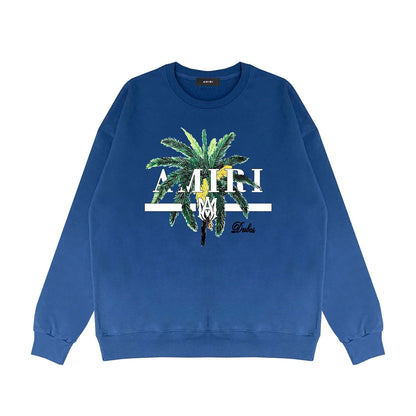 Amiri Long Sleeved Shirt Fashion Brand Crew Sweatshirts round Neck Sweater