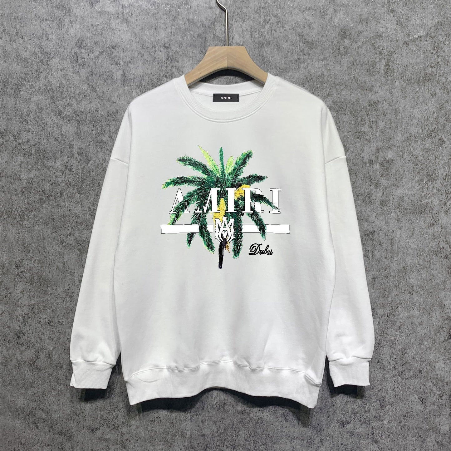Amiri Long Sleeved Shirt Fashion Brand Crew Sweatshirts round Neck Sweater