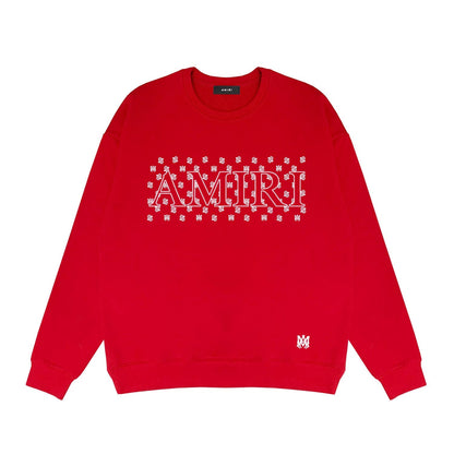 Amiri Long Sleeved Shirt Fashion Brand Crew Sweatshirts round Neck Sweater