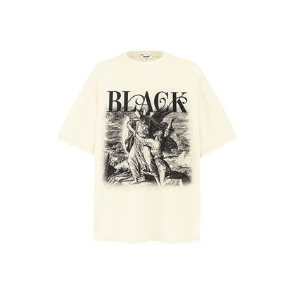 American vintage street T-shirt retro men loose