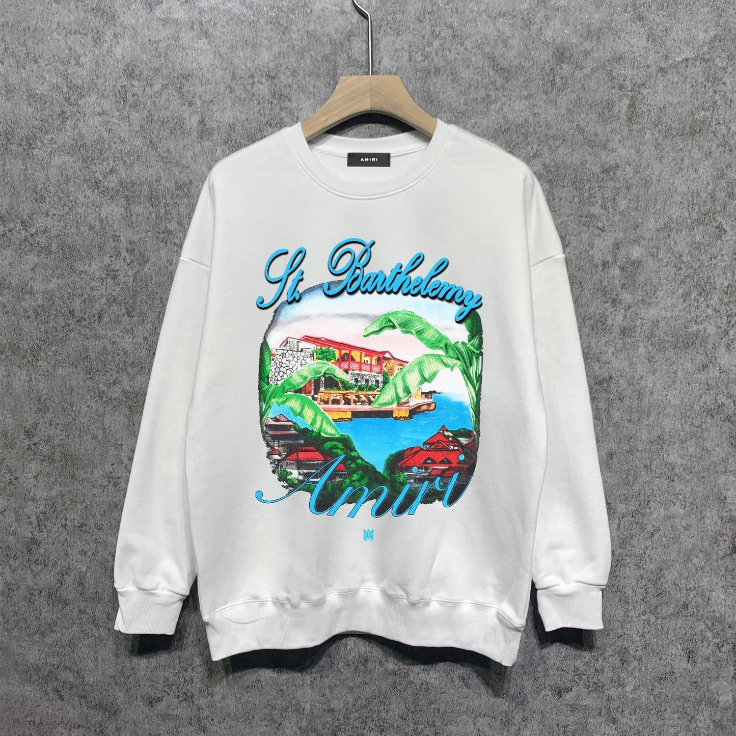 Amiri Long Sleeved Shirt Fashion Brand Crew Sweatshirts round Neck Sweater