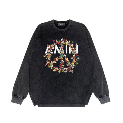 Amiri Long-Sleeve Shirt Vintage Distressed Long Sleeve T-shirt