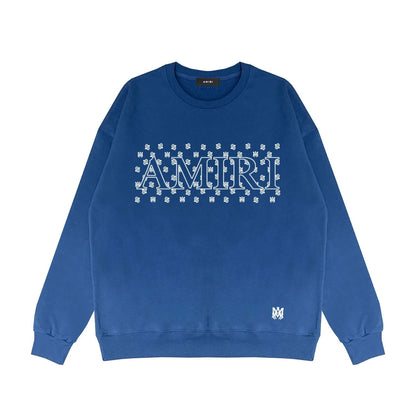 Amiri Long Sleeved Shirt Fashion Brand Crew Sweatshirts round Neck Sweater