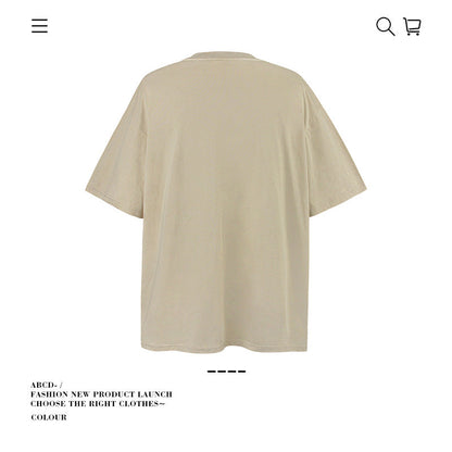 American vintage street T-shirt cotton vintage men's summer loose