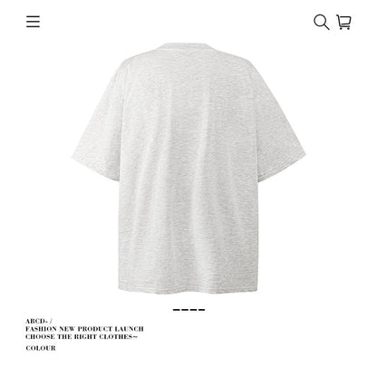 American vintage street T-shirt pure cotton men's and women's summer loose half-sleeves