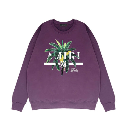 Amiri Long Sleeved Shirt Fashion Brand Crew Sweatshirts round Neck Sweater