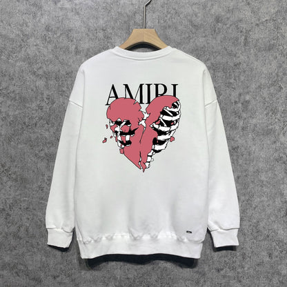 Amiri Long Sleeved Shirt Fashion Brand Crew Sweatshirts round Neck Sweater