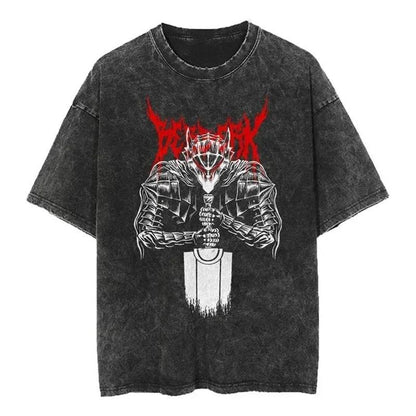 2024Streetwear Tshirt Japanese Anime Graphic Vintage Washed (Prat 2)