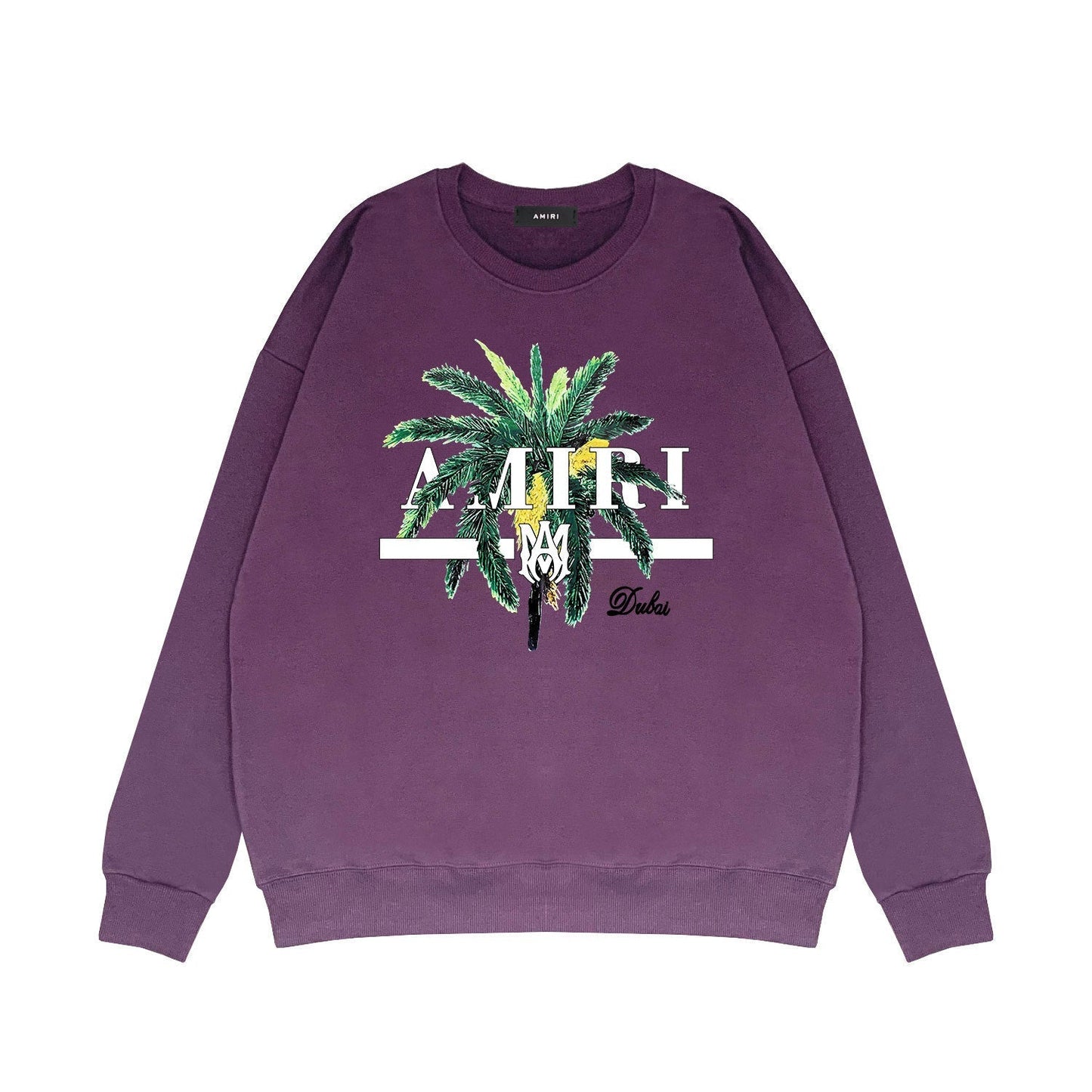 Amiri Long Sleeved Shirt Fashion Brand Crew Sweatshirts round Neck Sweater