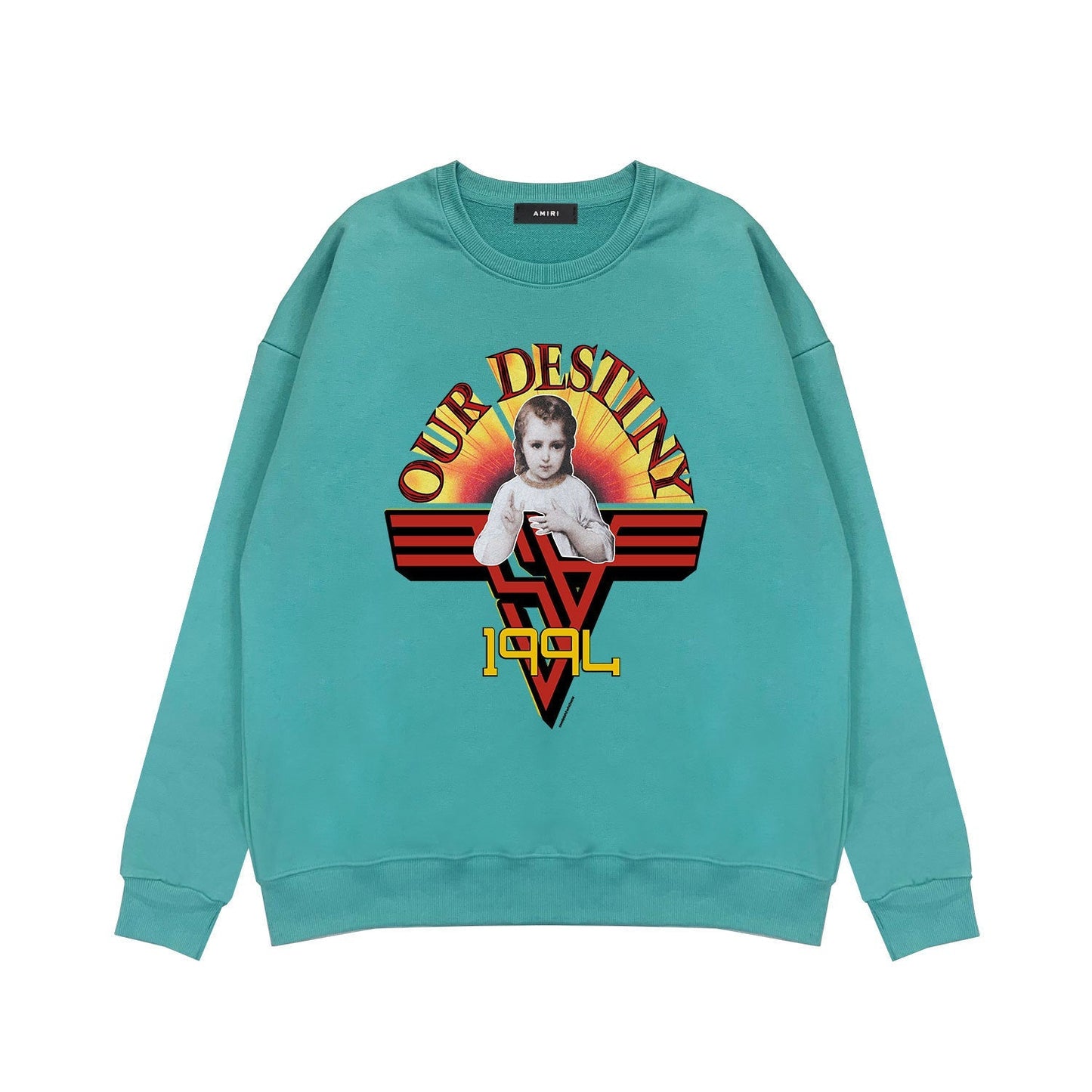 Amiri Long Sleeve Shirt Crew Sweatshirts Crew Neck Sweater