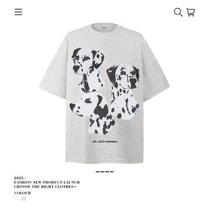 American vintage street T-shirt vintage cotton men and women summer