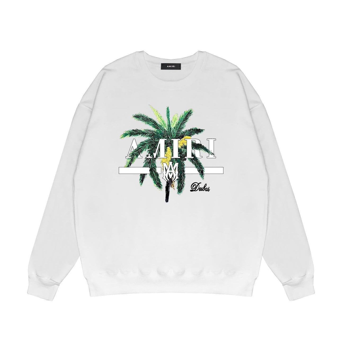 Amiri Long Sleeved Shirt Fashion Brand Crew Sweatshirts round Neck Sweater