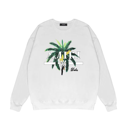 Amiri Long Sleeved Shirt Fashion Brand Crew Sweatshirts round Neck Sweater
